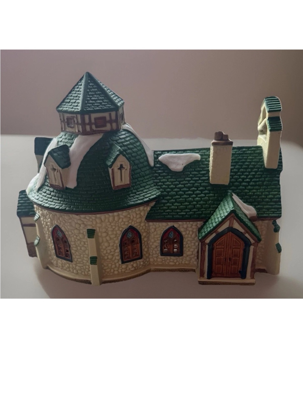 Vintage‎ 1995 Lemax Dickensvale The Old Church Porcelain Village House - No Cord